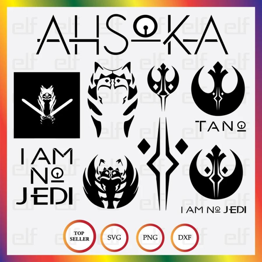 Ahsoka SVG Ahsoka Tano , Star Wars ,Ahsoka SVG Mandalorian ,Rebels ,Clone Wars I Am No Jedi, Rebels ,Clone Wars,Rebel Alliance