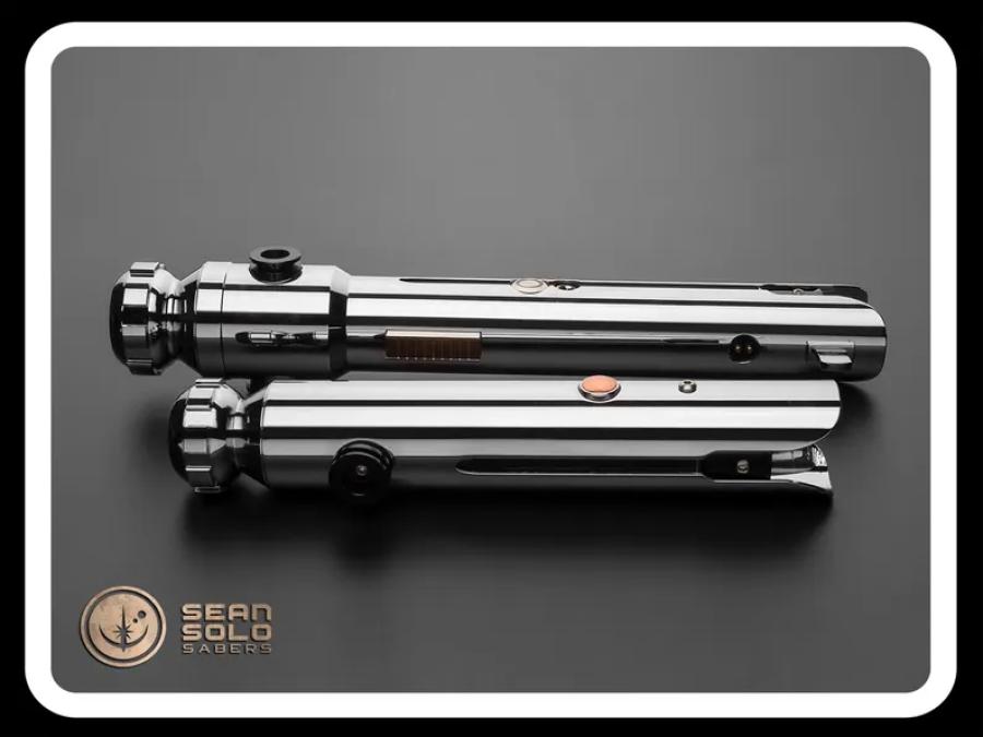 Ahsoka Tano Neopixel Lightsabers or Baselit Lightsabers, Clone Wars, with Blade and Hard Case, Baselit, XenoPixel V2, Star Wars