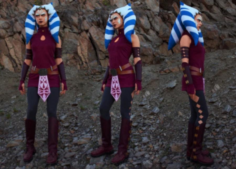 Ahsoka Tano cosplay costume from Star saga
