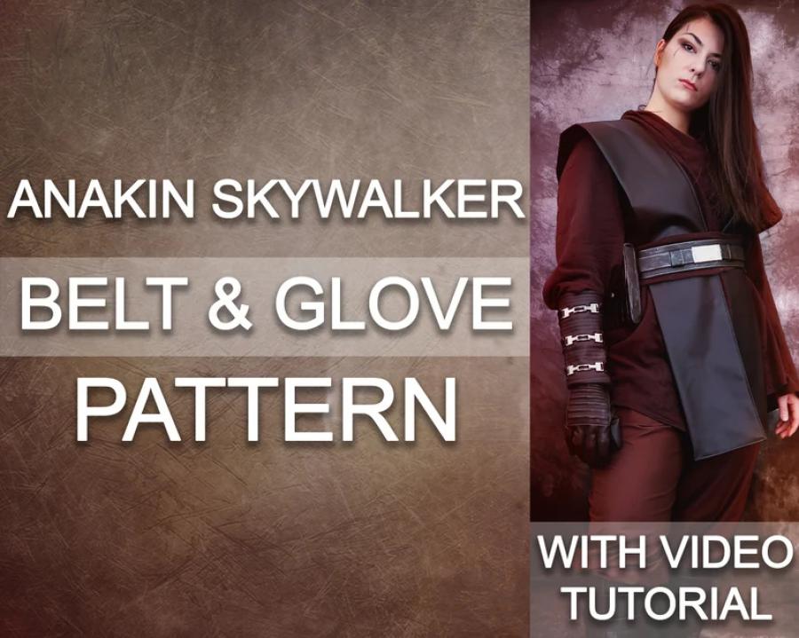Anakin Skywalker Inspired Belt and Glove Pattern | Jedi Template | Blueprint | Cosplay