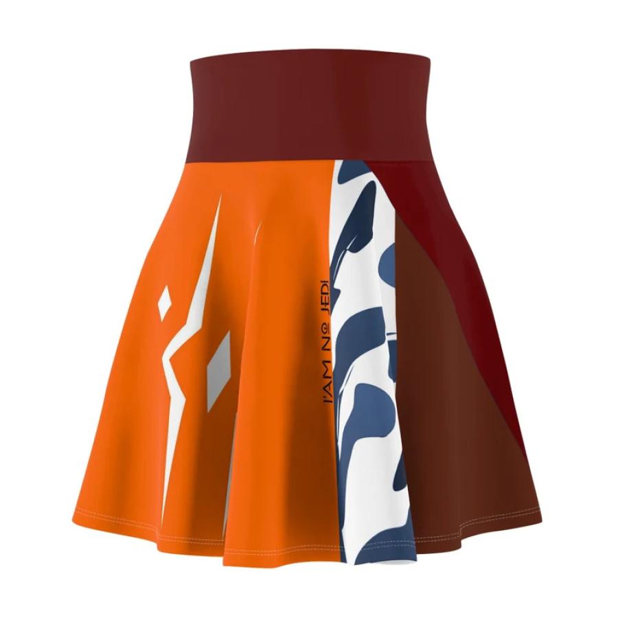 Ahsoka Tano Women's Skater Skirt (AOP), Ahsoka Tano Cosplay, Starwars cosplay accessories, Ashoka Tano Fulcrum, Star Wars Rebels, May 4th
